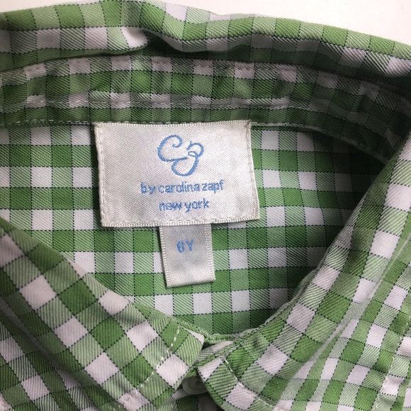 CZ by Carolina Zapf Gingham Button Front Shirt - Picture 2 of 4